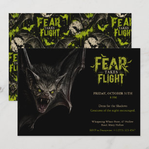 Vleermuis Halloween-feest - Dark Wings Halloween Kaart