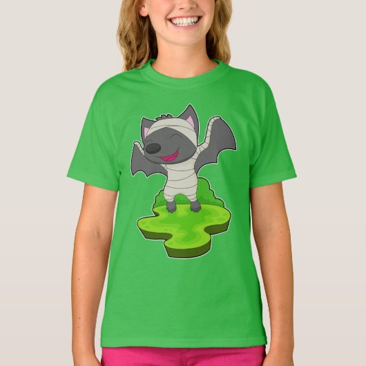 Vleermuis Halloween Mummie T-shirt (Voorkant)