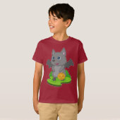 Vleermuis Halloween Pompoen T-shirt (Voorkant volledig)