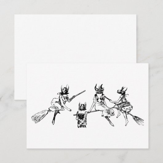 Vleermuis Heksen Kaart (Voorkant / Achterkant)