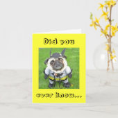 Vleermuis - Hond - "Wist je ooit..." Kaart (Gele Bloem)