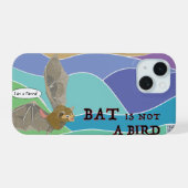 Vleermuis is geen vogel iPhone 15 case (Achterkant horizontaal)