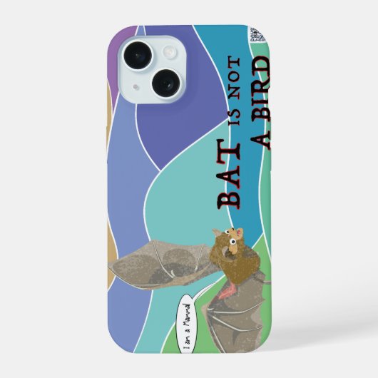 Vleermuis is geen vogel iPhone 15 case (Achterkant)