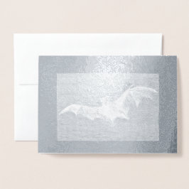 VLEERMUIS MET MAAN REAL FOLIE WENSKAART FOLIE KAARTEN