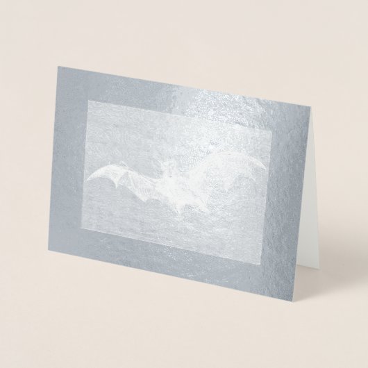  VLEERMUIS MET MAAN REAL FOLIE WENSKAART FOLIE KAARTEN (Voorkant)