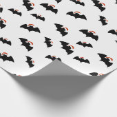 Vleermuis met Santa claus pet Cadeaupapier (Hoek)