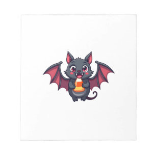 Vleermuis met snoep � Leuk Halloween T-shirt Notitieblok