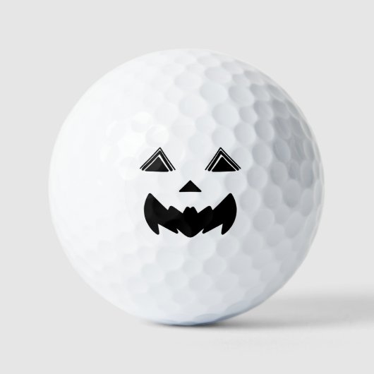 Vleermuis-Mond Jack O’Lantern met omlijnde driehoe Golfballen (Voorkant)