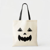 Vleermuis-Mond Jack O’Lantern met omlijnde driehoe Tote Bag (Voorkant)