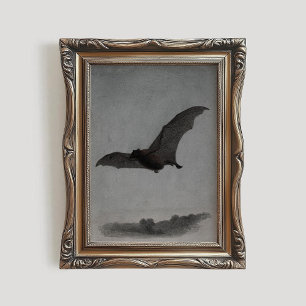 Vleermuis Muur Kunst, Sombere AFDRUKBARE Muur Kuns Poster