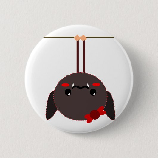 vleermuis op een wamper ronde button 5,7 cm (Voorkant)