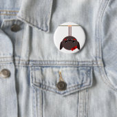 vleermuis op een wamper ronde button 5,7 cm (In situ)