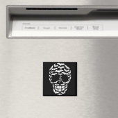Vleermuis Schedel Silhouet Grappige Halloween Kost Magneet (Insitu (Vaatwasser))