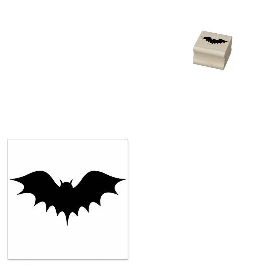 Vleermuis silhouet kunst stempel (Gestempeld)