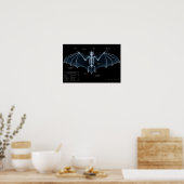 Vleermuis Skelet Röntgenfoto Museumexemplaar Poster (Keuken)