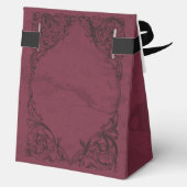  vleermuis tot de dood Bourgondische bruiloft Bedankdoosjes (Achterkant)