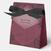  vleermuis tot de dood Bourgondische bruiloft Bedankdoosjes (Voorkant)