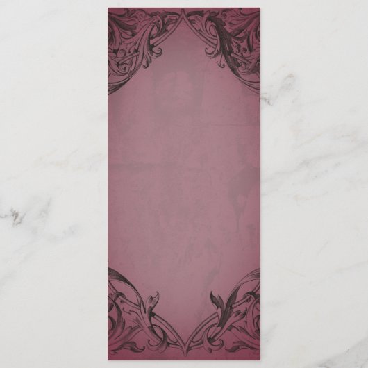  vleermuis tot de dood Bourgondische bruiloft Menu (Achterkant)