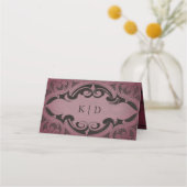 vleermuis tot de dood Bourgondische bruiloft Plaatskaartje (Achterkant)