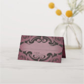 vleermuis tot de dood Bourgondische bruiloft Plaatskaartje (Voorkant)