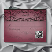  vleermuis tot de dood Bourgondische bruiloft RSVP Kaartje