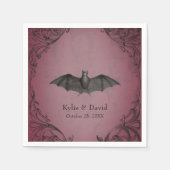  vleermuis tot de dood Bourgondische bruiloft Servet (Voorkant)