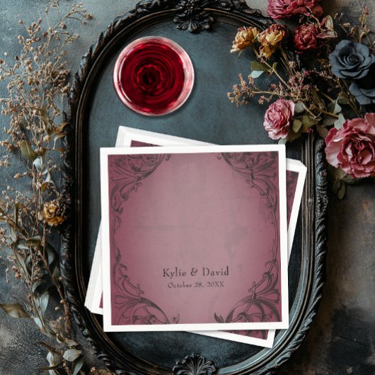  vleermuis tot de dood Bourgondische bruiloft Servet