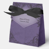 vleermuis tot de dood Paarse bruiloft Bedankdoosjes (Voorkant)