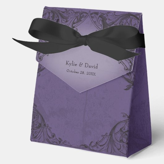  vleermuis tot de dood Paarse bruiloft Bedankdoosjes (Voorkant)