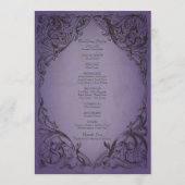  vleermuis tot de dood Paarse bruiloft Programmakaart (Achterkant)