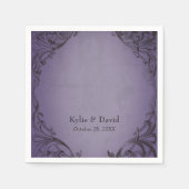  vleermuis tot de dood Paarse bruiloft Servet (Voorkant)