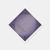  vleermuis tot de dood Paarse bruiloft Servet (Hoek)