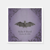  vleermuis tot de dood Paarse bruiloft Servet (Voorkant)