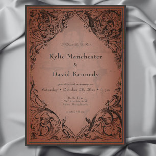 vleermuis tot de dood roest bruiloft kaart