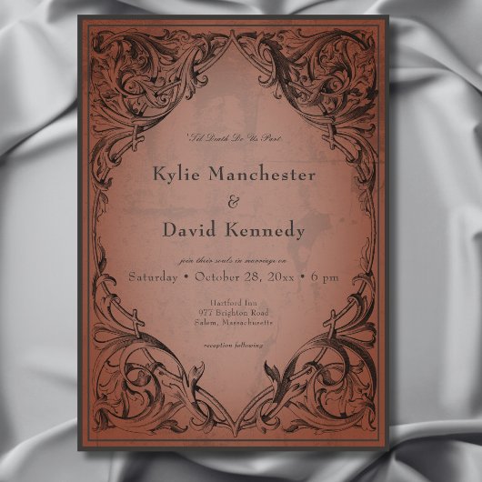  vleermuis tot de dood roest bruiloft kaart