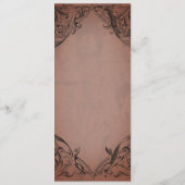 vleermuis tot de dood roest bruiloft menu (Achterkant)