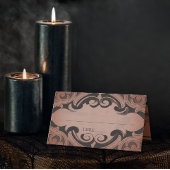  vleermuis tot de dood roest bruiloft plaatskaartje