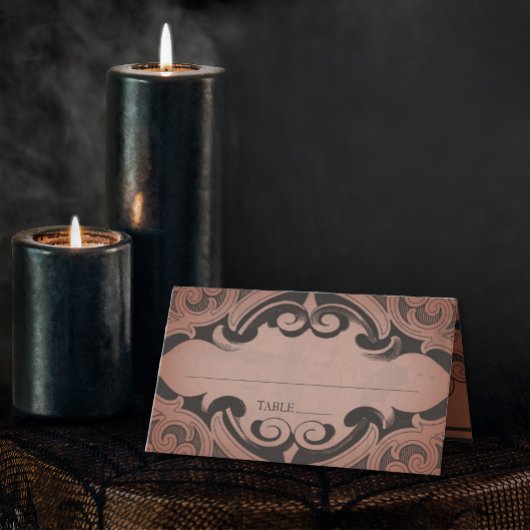  vleermuis tot de dood roest bruiloft plaatskaartje