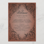  vleermuis tot de dood roest bruiloft programmakaart (Voorkant)