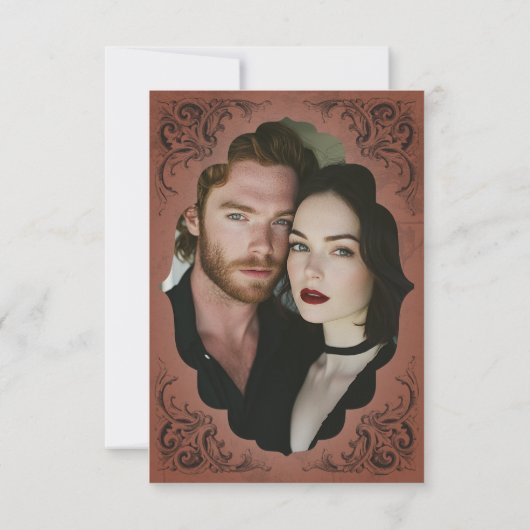 vleermuis tot de dood roest bruiloft save the date (Achterkant)