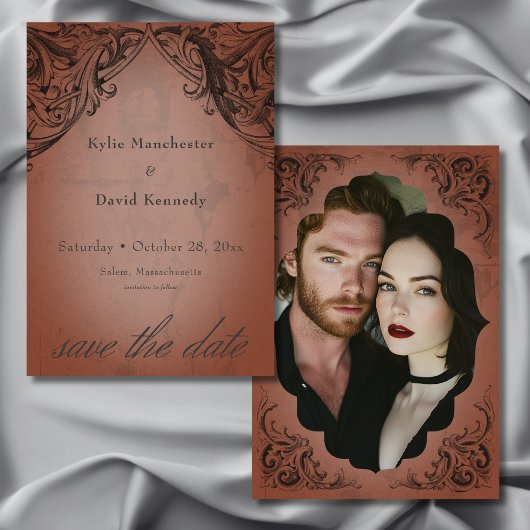 vleermuis tot de dood roest bruiloft save the date