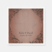  vleermuis tot de dood roest bruiloft servet (Voorkant)