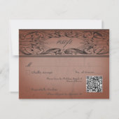 vleermuis tot de dood Rust bruiloft QR-code RSVP Kaartje (Voorkant)