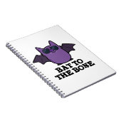 Vleermuis tot op het bot grappige dierenwoordspeli notitieboek (Rechterzijde)