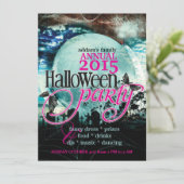 Vleermuis Vleugels Maan Sprookjesachtig Halloween  Kaart (Staand voorkant)