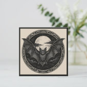 Vleermuis Vliegt bij Volle Maan Griezelige Goth (Staand voorkant)