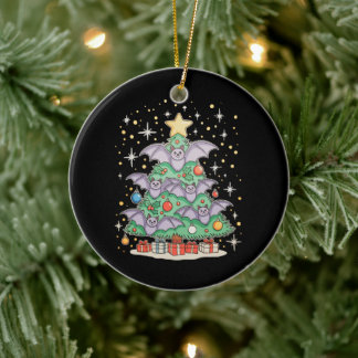Vleermuis Vogel Kerstboom Kerstlichten Kerstman Ho Keramisch Ornament