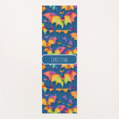 vleermuis Waterverf kleurrijke gepersonaliseerde p Yogamat (Voorkant)