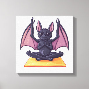 Vleermuis Yoga Flow Canvas Afdruk