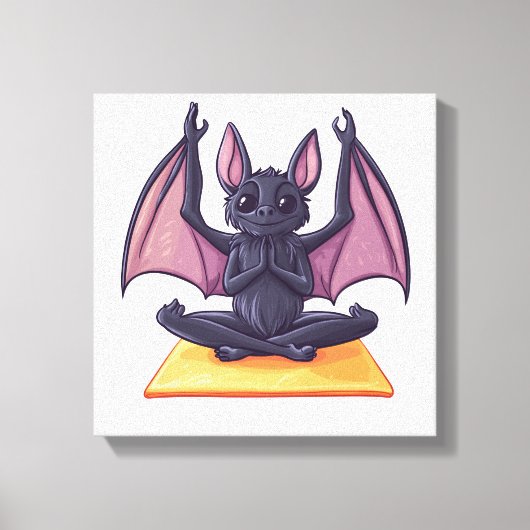 Vleermuis Yoga Flow Canvas Afdruk (Voorkant)